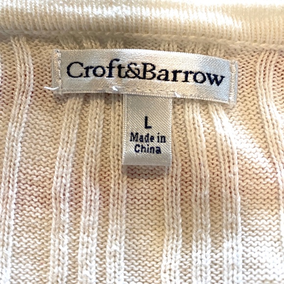 Women's Size Large Croft & Barrow Sweater Multi Stripe Sweater - Picture 5 of 9